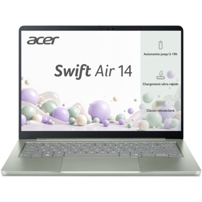 Ordinateur portable ACER Swift Air SFA14-I31-59JG 14" Intel Core 5 320 8 Go RAM DDR5 SSD 512 Go