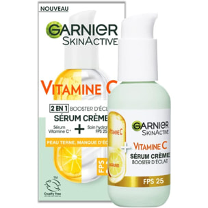 Garnier SkinActive Vitamine C Sérum Crème 2en1 Booster d'éclat