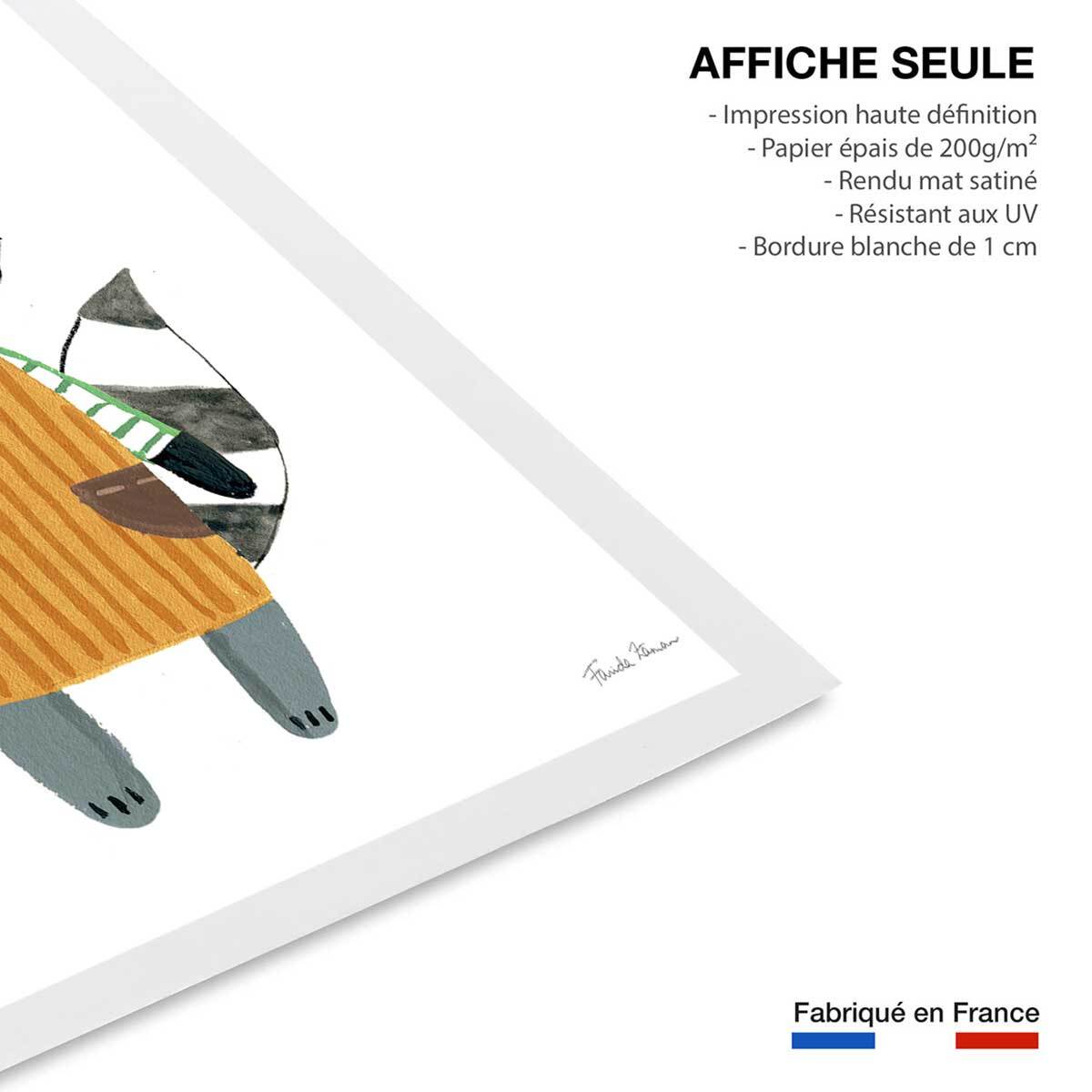 Affiche enfant maman raton  Affiche seule