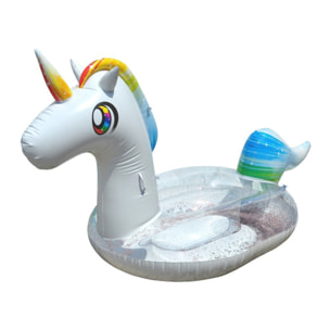 Matelas gonflable géant scintillante - licorne