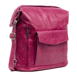 Irene Borsa a spalla da donna. Vera Pelle Scamosciata Stone Washed.