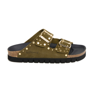 Sandalia Plataforma Kaki Mujer BILLOWY CAQUI