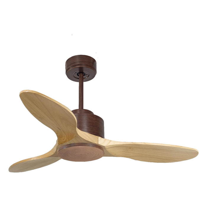 Ventilateur de plafond ø106 cm avec Wifi Réversible Hypersilence 40   W brun