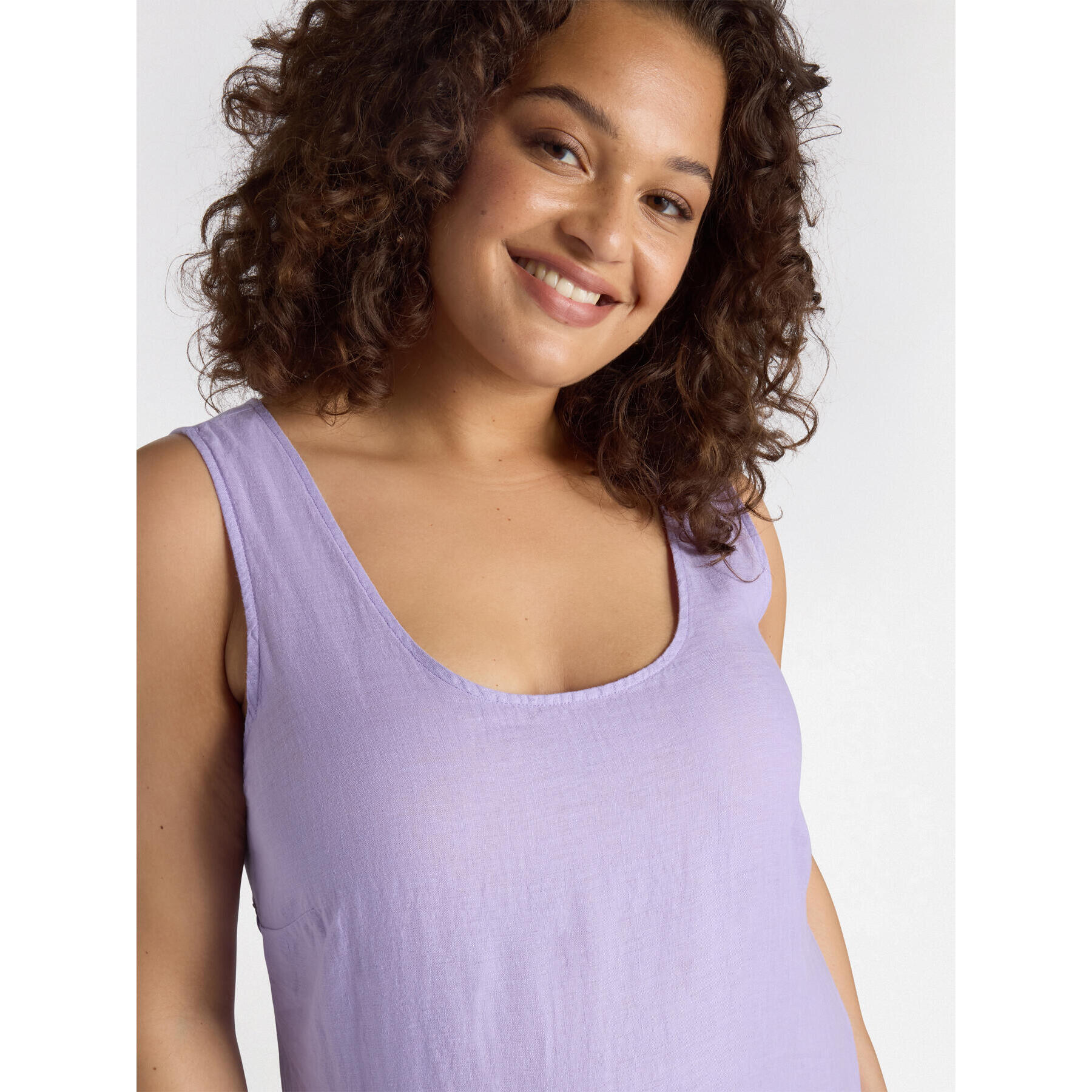 Fiorella Rubino - Vestido largo de punto de lino - Violeta