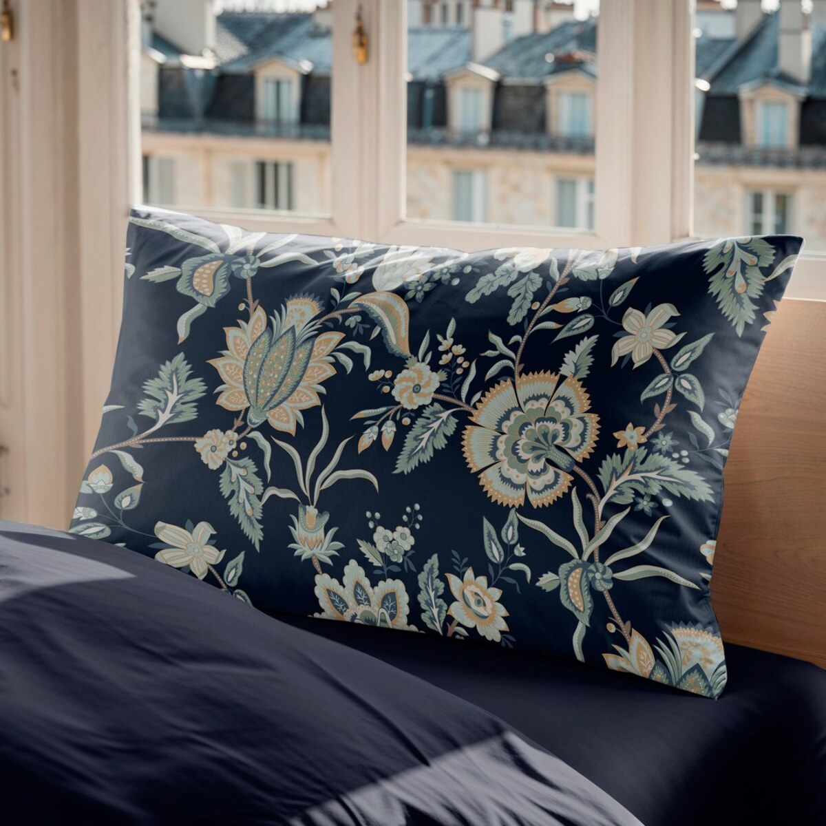 Funda de Almohada Clavelina Azul Marino