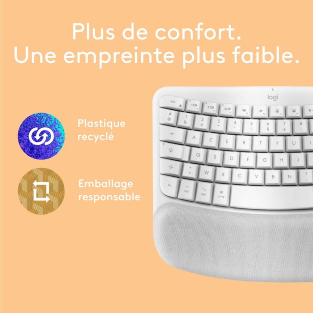 Clavier sans fil LOGITECH Wave Keys for Mac ergonomique