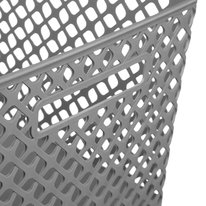 Panier en plastique 19L "Folk" gris