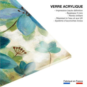 Tableau de fleurs fleur de paon  Tableau plexiglas