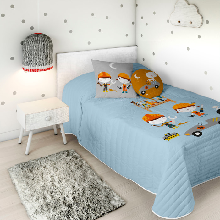 Haciendo el Indio - Colcha Bouti Estampada - Reversible - Infantil - 100% Algodón - 70 gr/m² - Herramientas