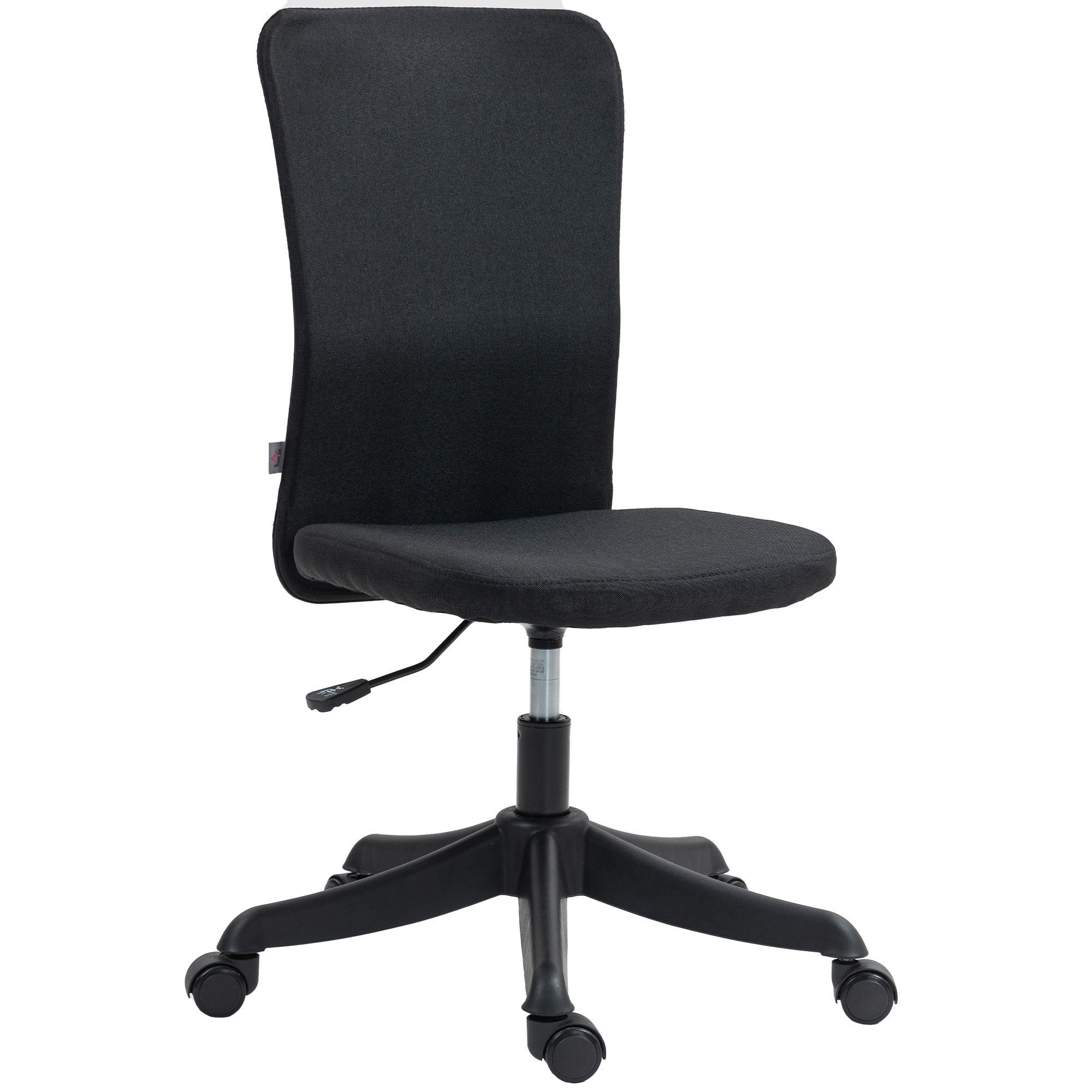 Silla de Escritorio sin Brazos Silla de Oficina Giratoria Tapizado en Lino Sintético con Altura Ajustable para Estudio Dormitorio Tocador Carga 120 kg Negro