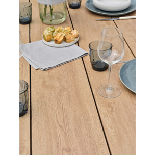 KELIA - Ensemble repas de jardin 6 places - Gris anthracite