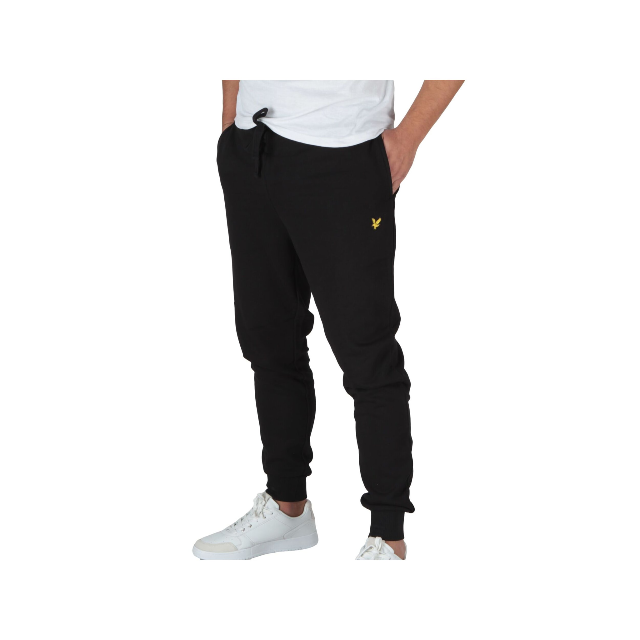 Pantaloni Lyle & Scott Brushed Back Sweat Pants Jet Black Nero