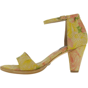 Sandalias con tacón S990 FANTASY FLORAL YELLOW / MONTUA color Floral yellow