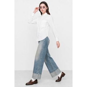 Kocca - Camicia da donna in cotone con taschini e maniche lunghe Donna