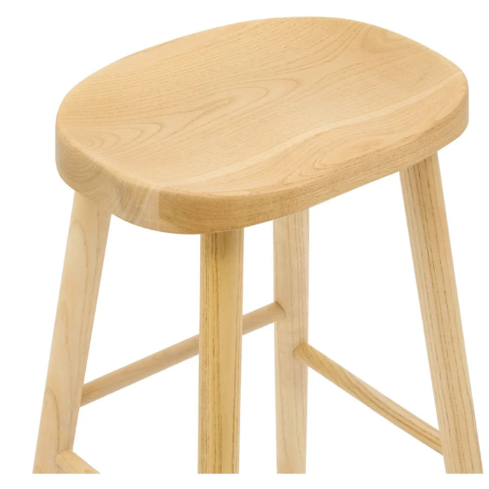 Tabouret de bar Senka ovale H.71cm beige