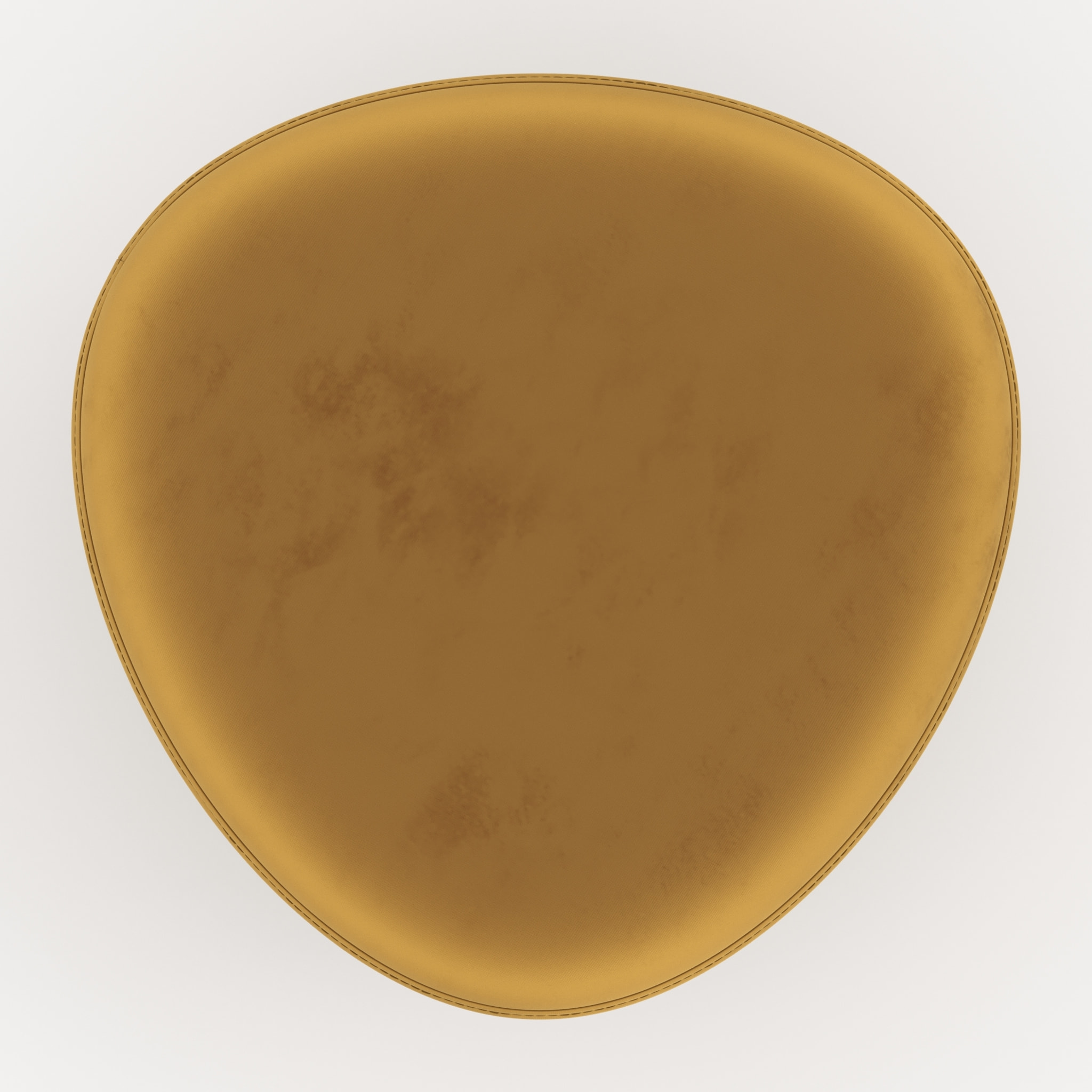 Pouf en velours jaune - Emmy