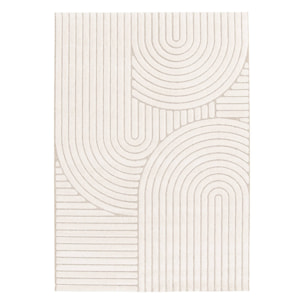 Tapis intérieur motif ethnique arches beige et crème ARCHIE