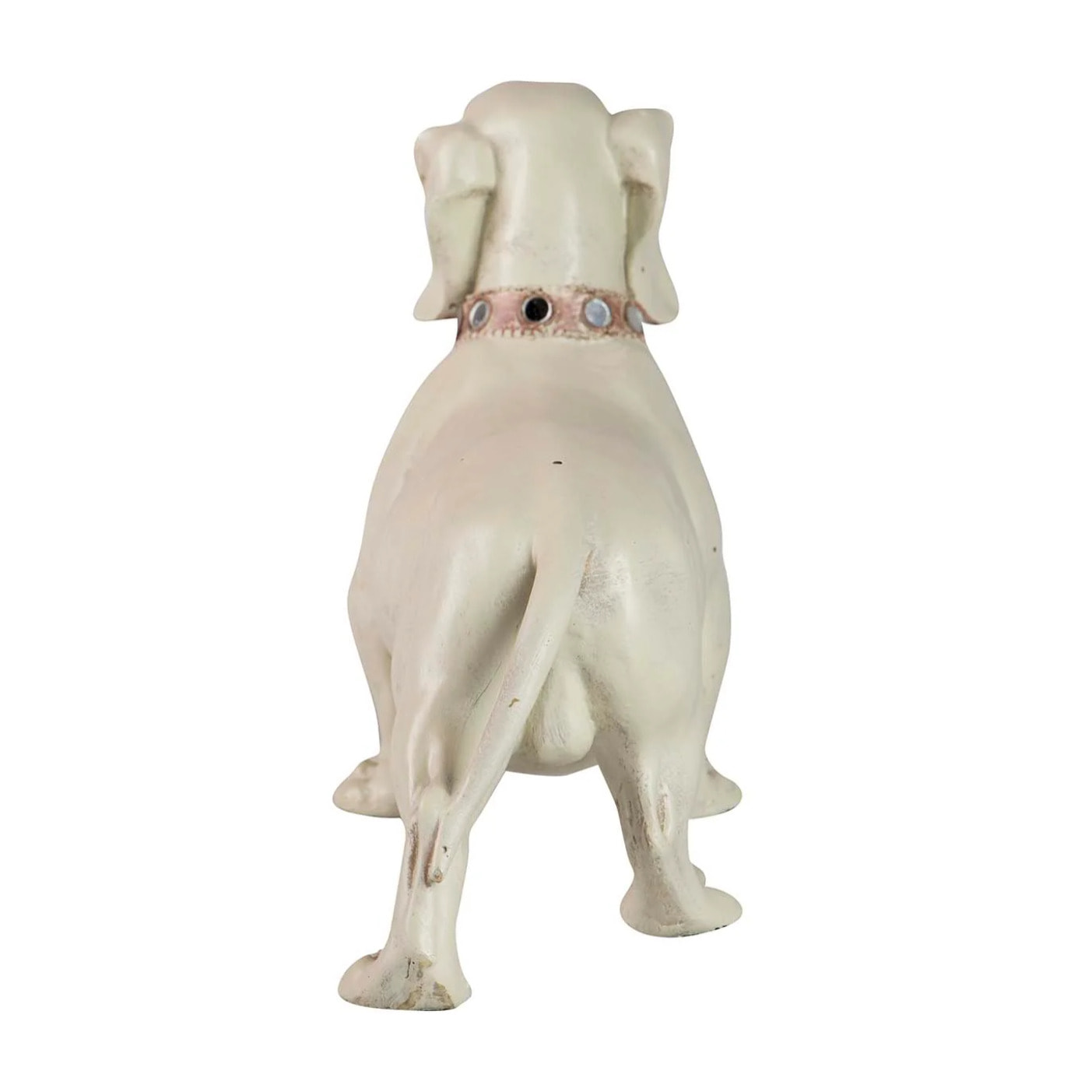 Figura Perro Teckel Resina Biege 42x15x25 Cm