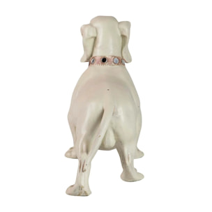 Figura Perro Teckel Resina Biege 42x15x25 Cm