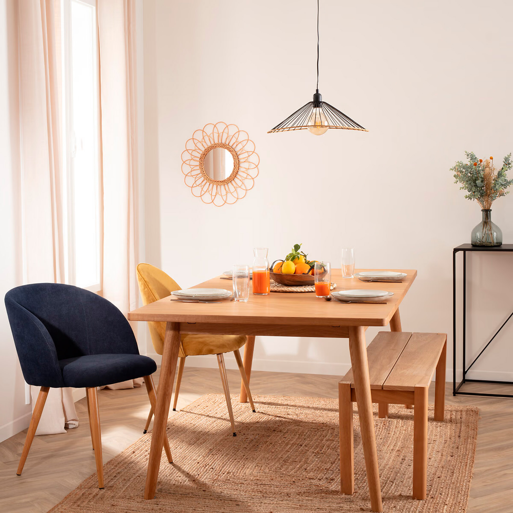 Lámpara colgante de metal alara negra d45