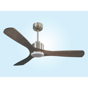 Ventilador de techo Reversible Termostato Dimable Wifi Motor DC Techos Inclinados Mando a Distancia Luz tres tonos Hypersilence Memoria MoyoD132C03LED67793 PURLINE