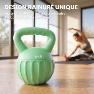 Kettlebell 8 Kg poignée antidérapante vert