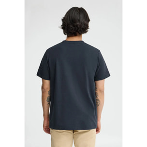 Camiseta azul marino de cuello redondo con parche Polo Club