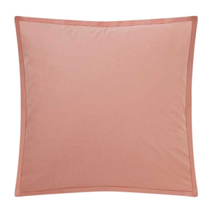 Taie d'oreiller unie en coton, Made in France, TOUT DOUX , Rose Solaire