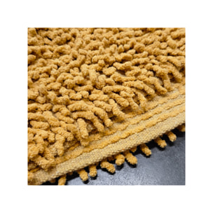 Tapis de salle de bain rectangulaire 40 x 60 cm en coton chenille - SHAGGY