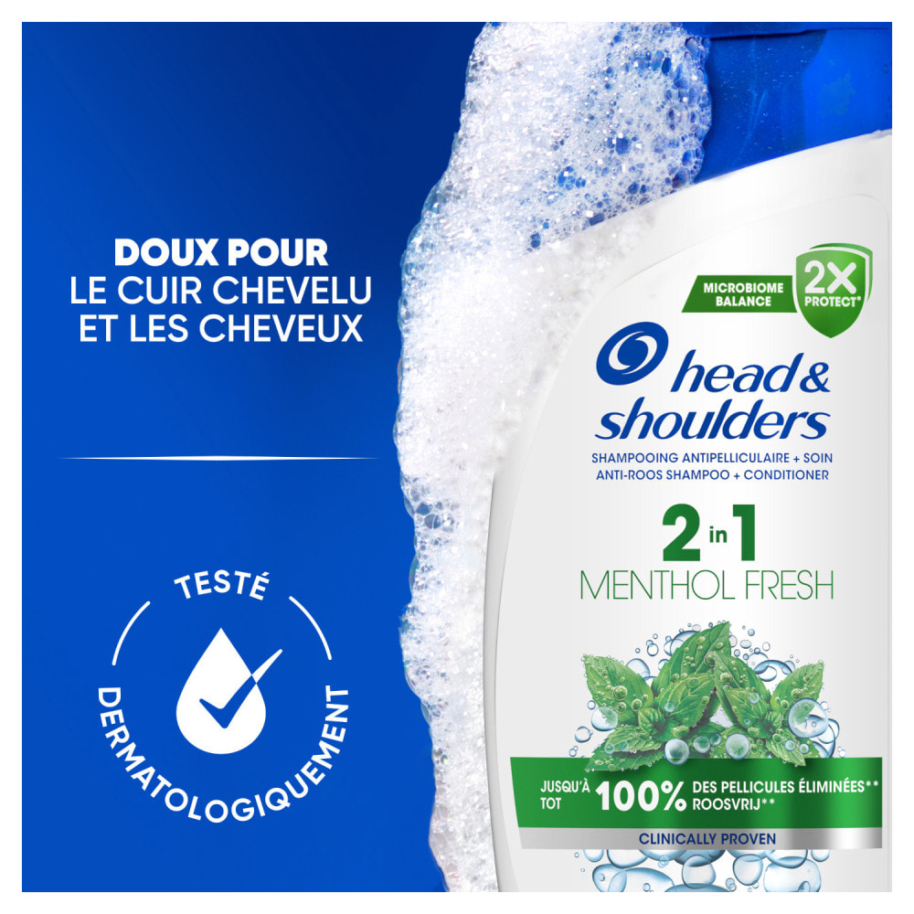 6 Shampoings Menthol Fresh 2en1 300ml - Head & Shoulders