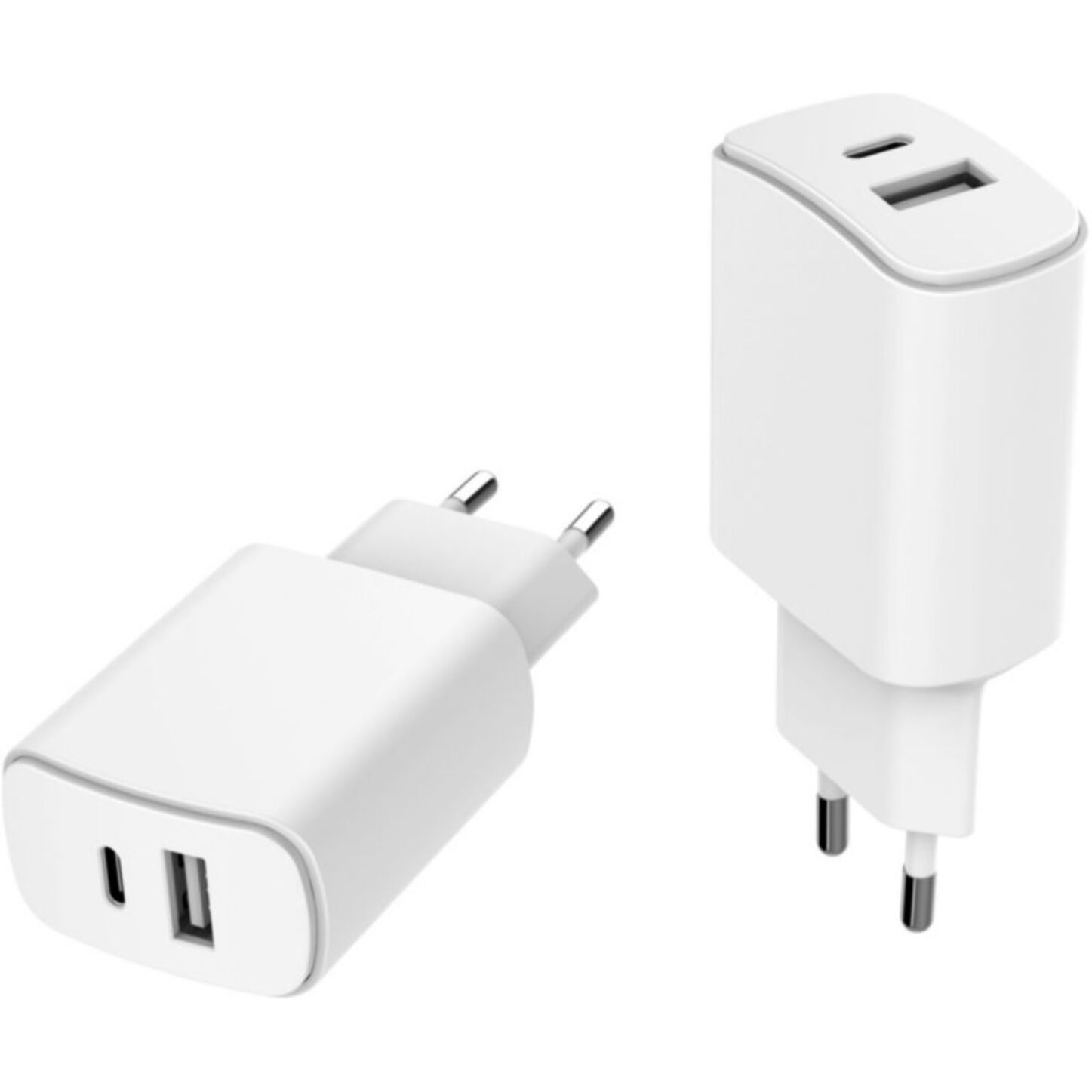 Chargeur ESSENTIELB 20W USB-A + USB-C blanc