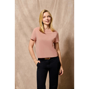 Maglietta Tori rosa pallido con print in gomma Polo Club