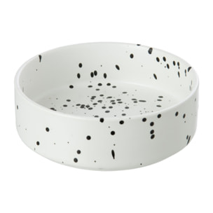 J-Line bol pois - grès - blanc/noir - set de 4