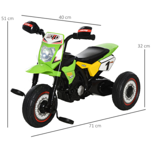 Moto Infantil con 3 Ruedas Verde