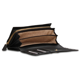 Portafoglio donna vera pelle - Modello Novara Elite - Casual - 17.5 x 10.0 x 4.5 cm