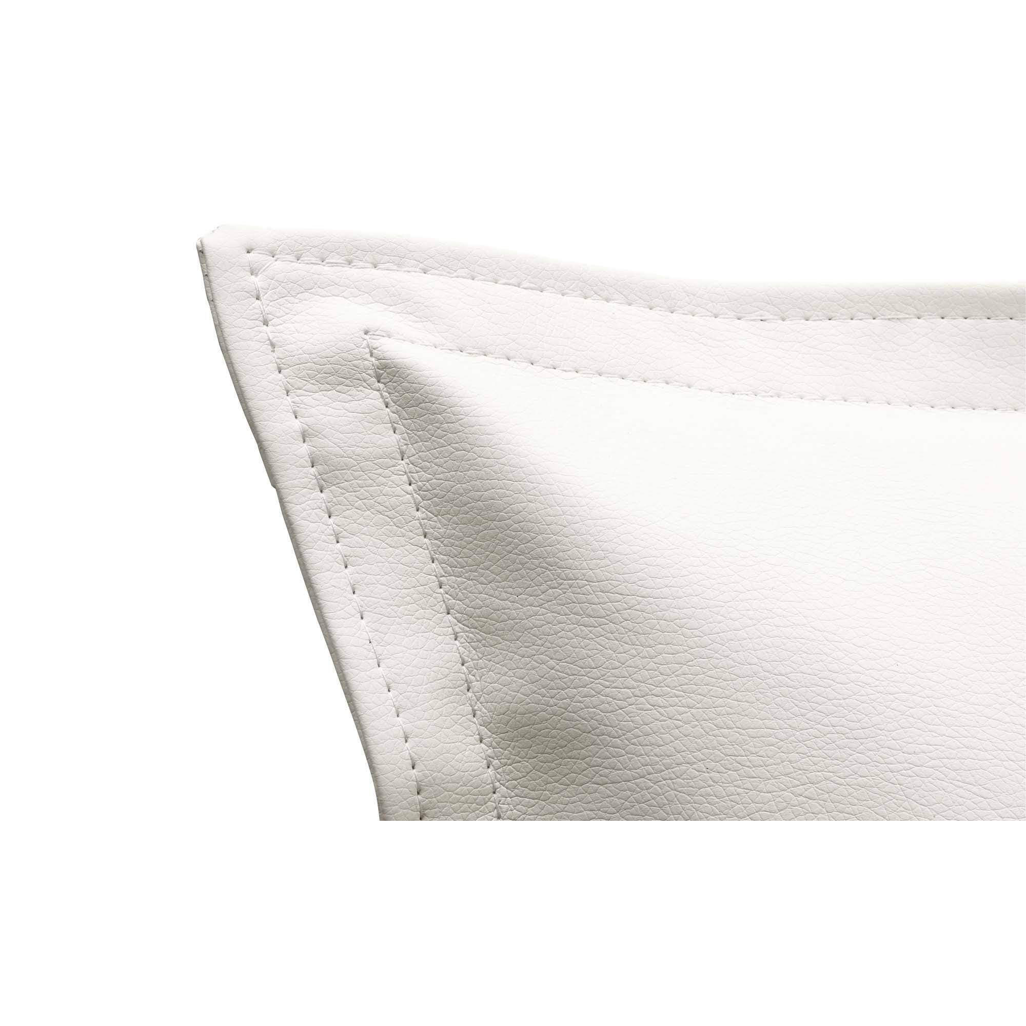 Letto piazza e mezza Latona, Letto contenitore con rivestimento in ecopelle, 100% Made in Italy, Apertura frontale, adatto per materasso Cm 120x190, Bianco