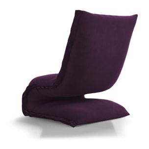 Fauteuil "Adeline" en velours bordeaux