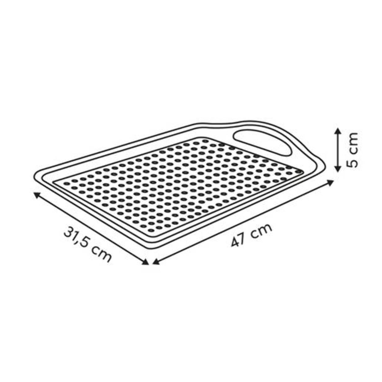 Plateau Poly 45,5x31,5cm vert antidérapant