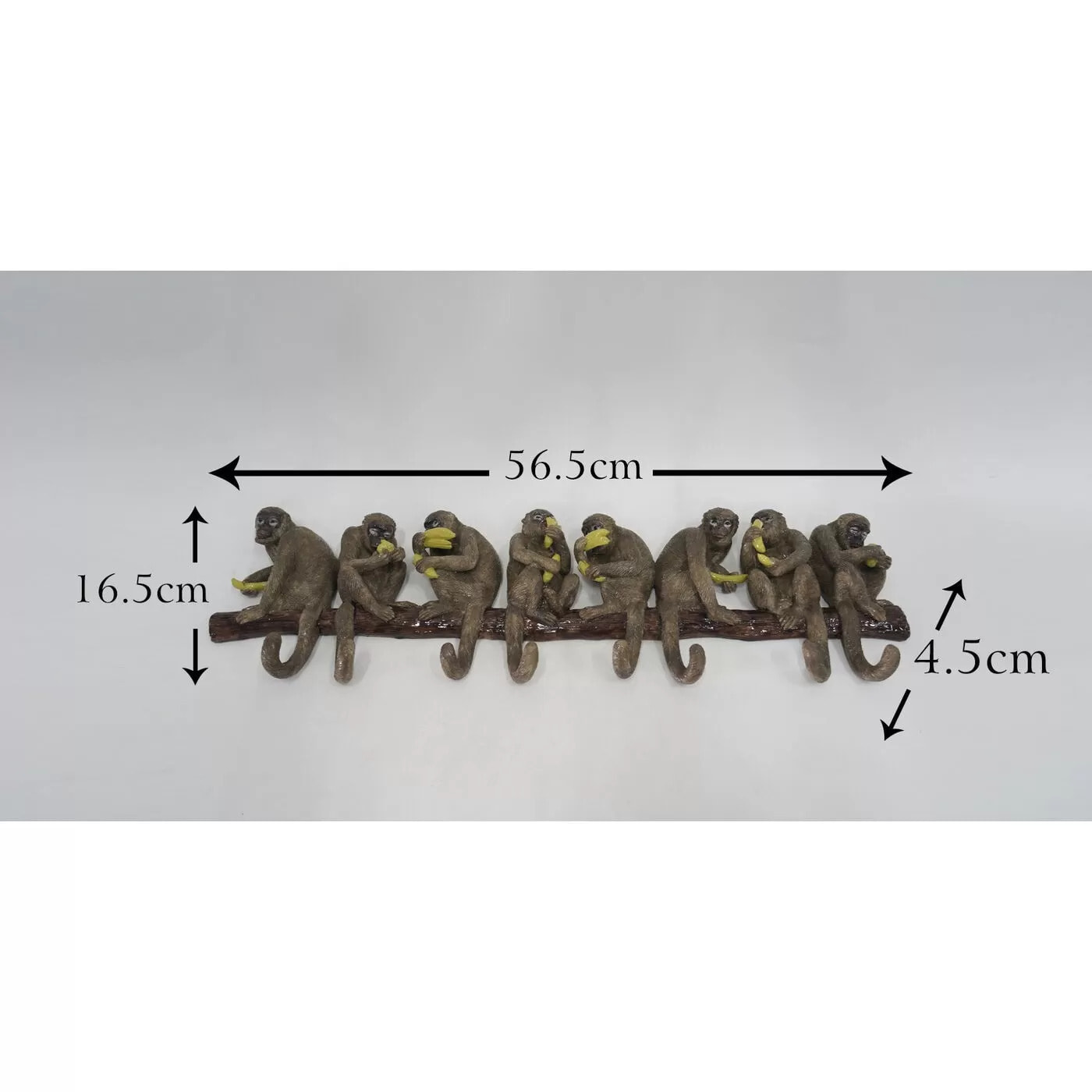 Portemanteau mural singes bananes 57cm Kare Design
