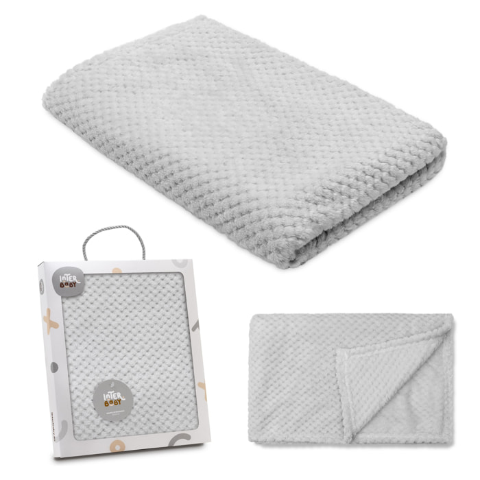 Manta Popcorn Gris