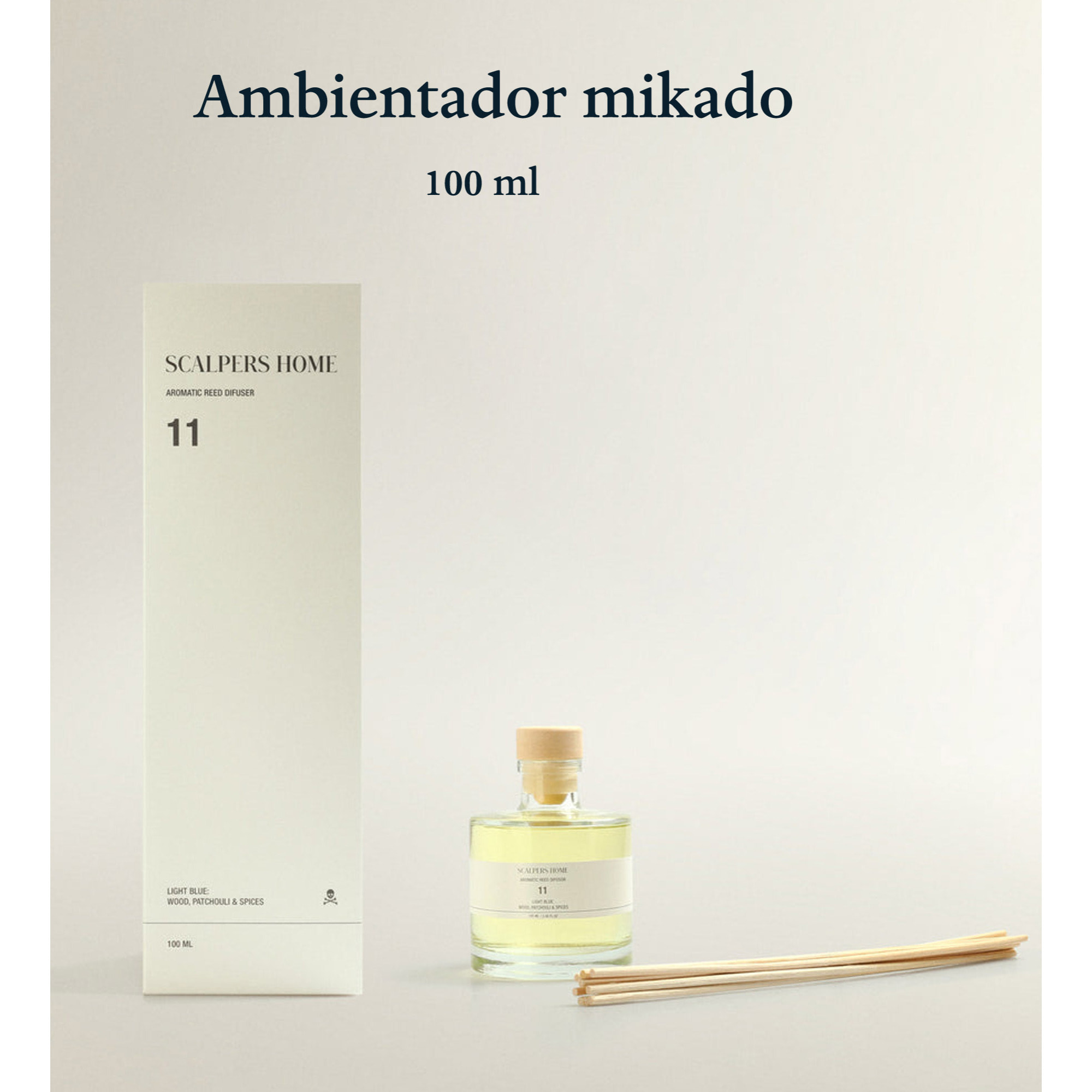 Set de 3 difusores mikado de 100ml aromas a stone-white lotus-light peach scalpers