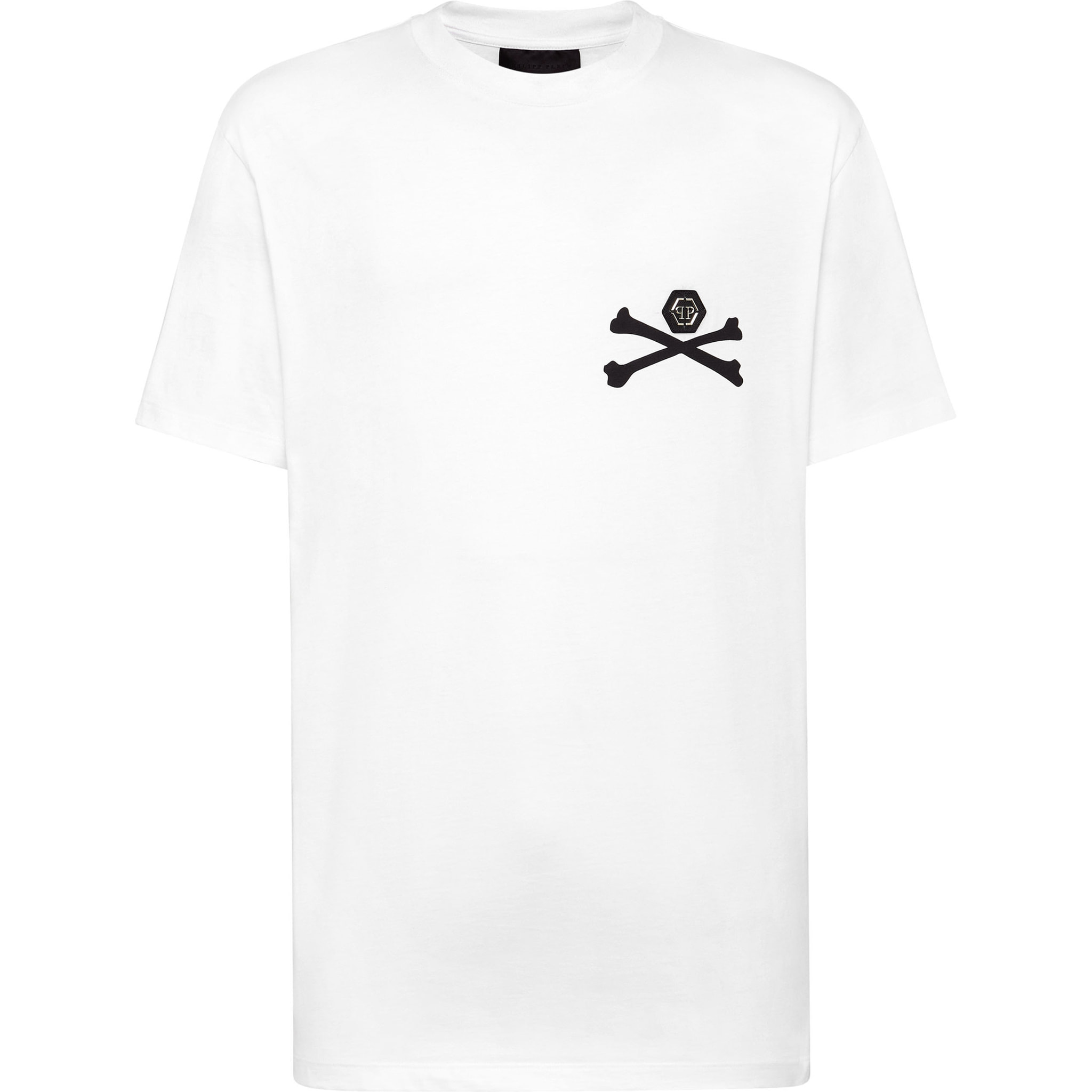 PHILIPP PLEIN Camiseta de cuello redondo y manga corta SKELETON