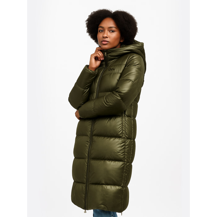 Abrigo para mujer ECOON Niza long jacket - Khaki