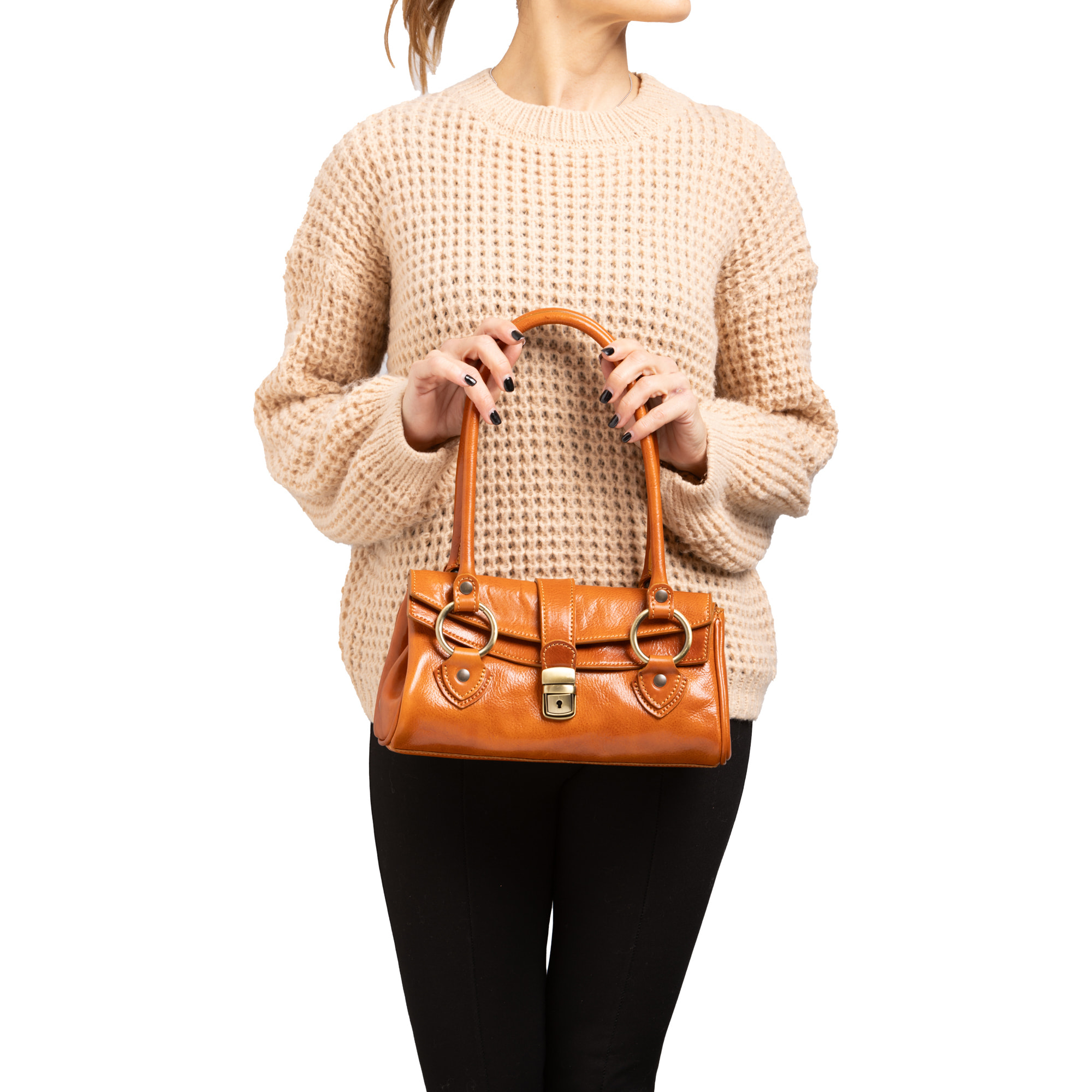 Borsa a mano da donna - Modello False - 100% pelle - 29.0 x 15.0 x 12.0 cm