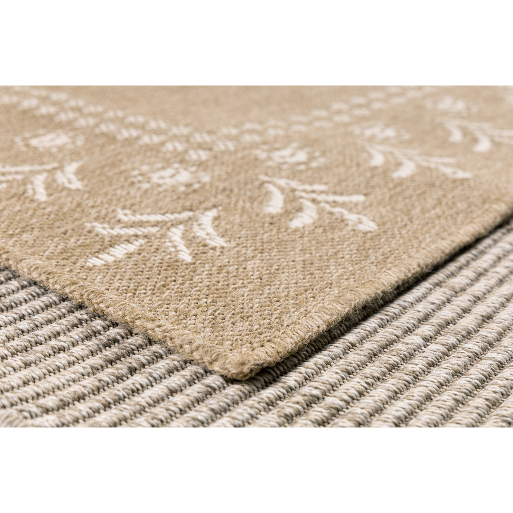 Nature - tapis effet jute blanc