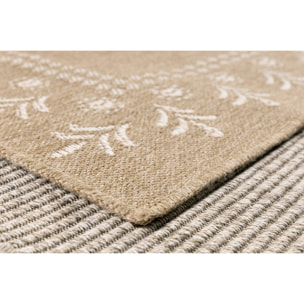 Nature - tapis effet jute blanc