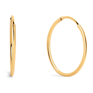 Orecchino Maria M  in Acciaio Placcato Oro