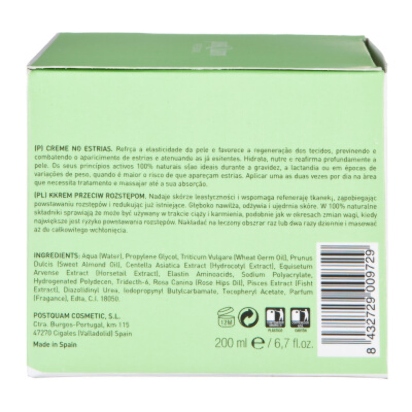 Creme anti-vergetures 200 ml.