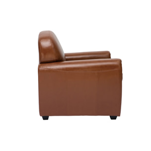 Fauteuil vintage cuir marron CLUB