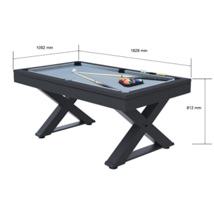Table multi-jeux, ping-pong et billard en bois noir ARIZONA